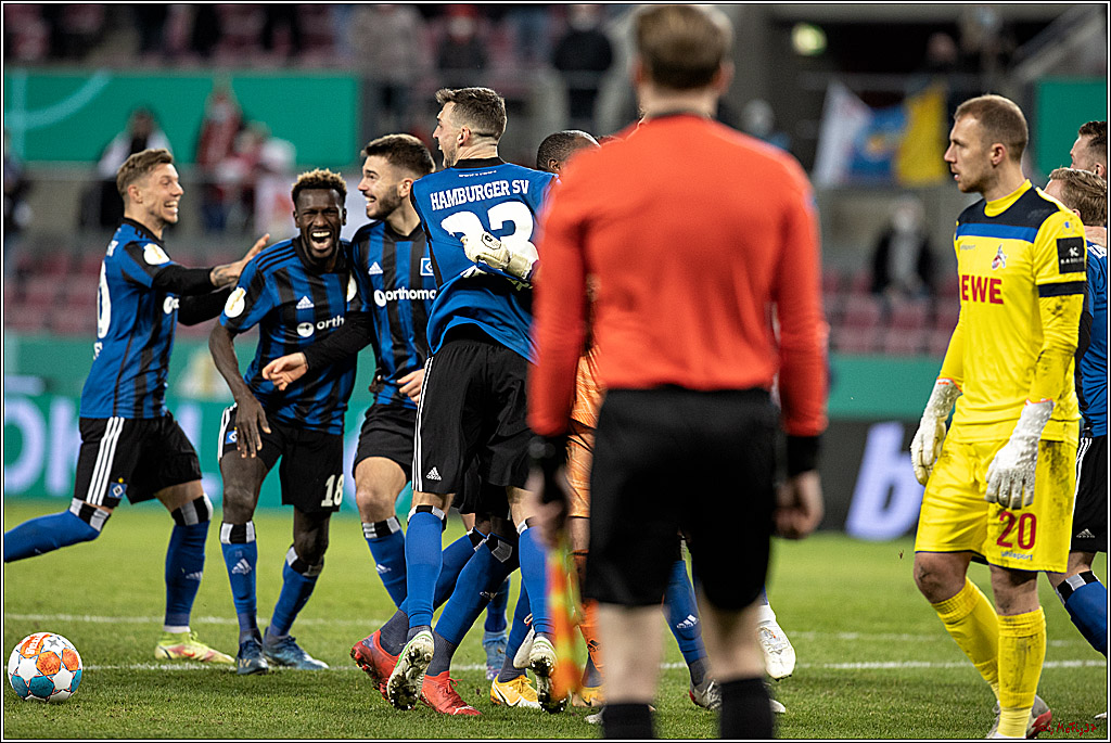 DFB-Pokal Herren Achtelfinale, 1.FC Koeln - Hamburger SV , 18.01.2022