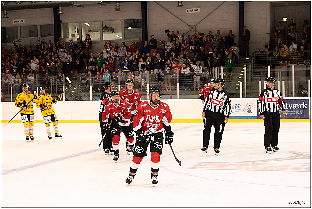 PENNY DEL Testspiel Koelner Haie - Rouen Dragons; Koeln, 18.08.2023