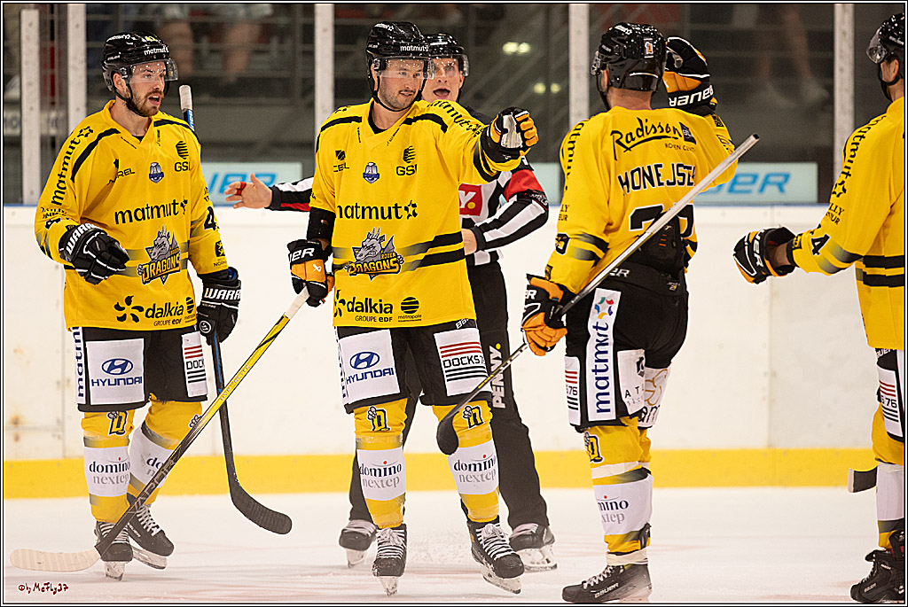 PENNY DEL Testspiel Koelner Haie - Rouen Dragons; Koeln, 18.08.2023