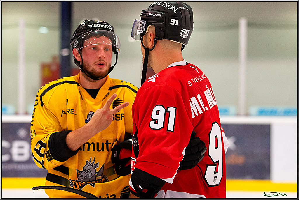 PENNY DEL; Testspiel Koelner Haie- Rouen Dragons; Koeln, 18.08.2023