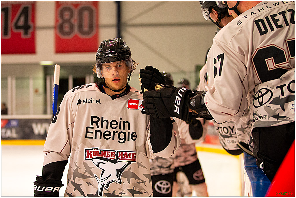 PENNY DEL; Testspiel Koelner Haie- Duesseldorfer EG; Koeln, 03.09.2023