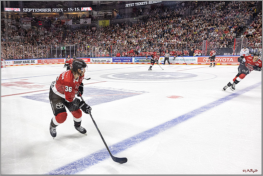 PENNY DEL 1. Koelner Haie - ERC Ingolstadt; Koeln, 17.09.2023