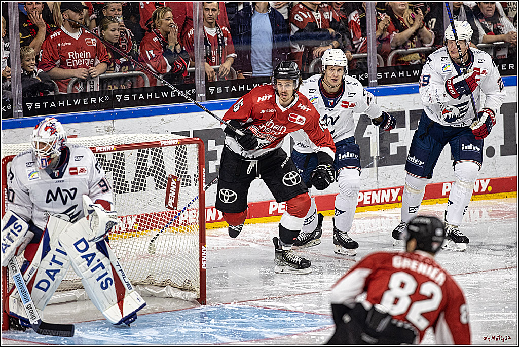 PENNY DEL 1. Koelner Haie - Adler Mannheim; Koeln, 30.09.2023