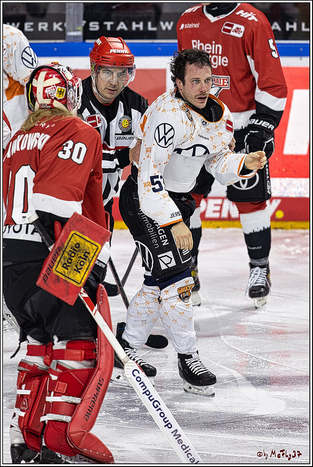 PENNY DEL 1. Koelner Haie - Grizzlys Wolfsburg; Koeln, 28.11.2023