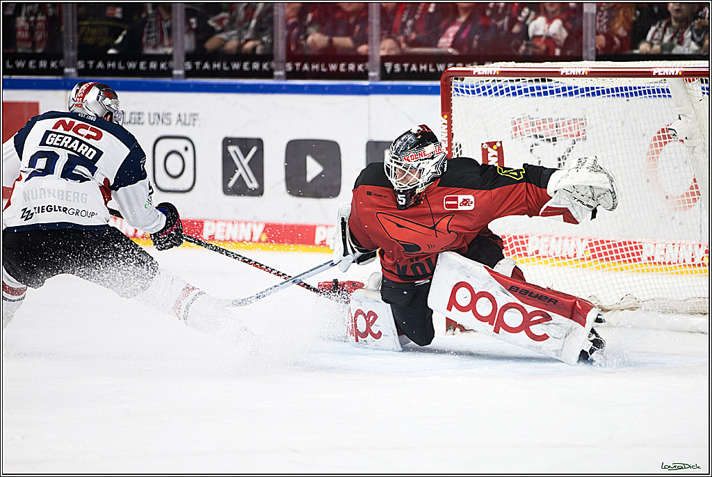 PENNY DEL; Koelner Haie- Nuernberger Ice Tigers; Koeln, 17.12.2023