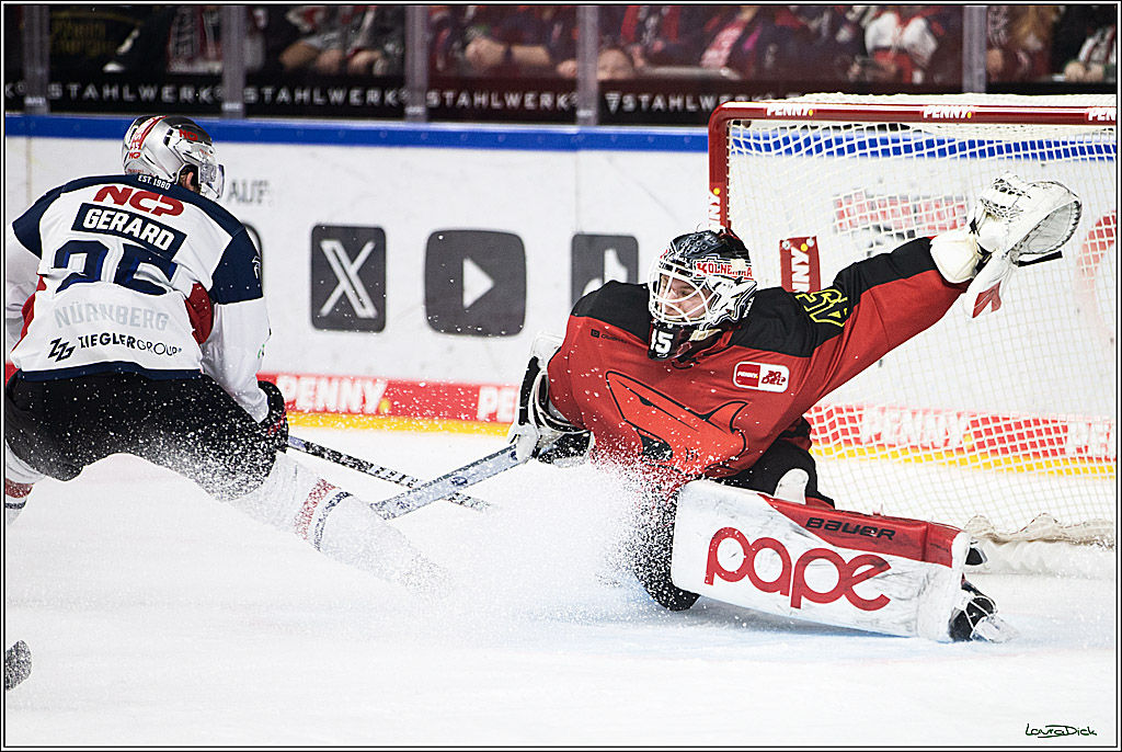 PENNY DEL; Koelner Haie- Nuernberger Ice Tigers; Koeln, 17.12.2023