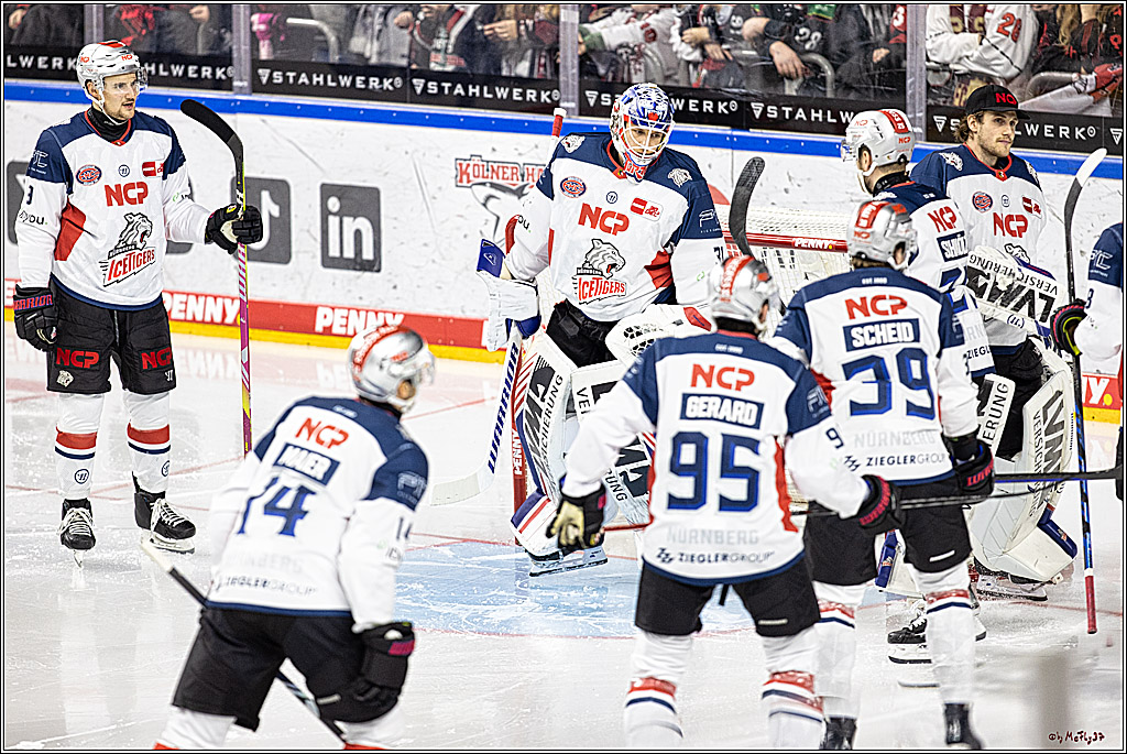 PENNY DEL 1. Koelner Haie - Nürnberg Ice Tigers; Koeln, 17.12.2023