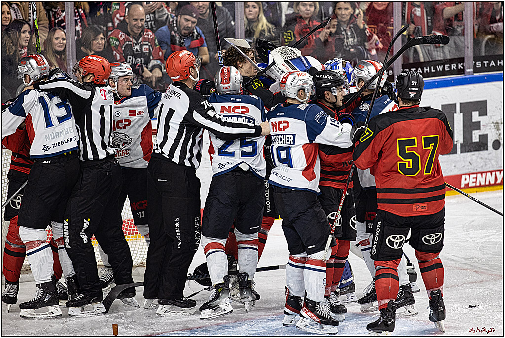 PENNY DEL 1. Koelner Haie - Nürnberg Ice Tigers; Koeln, 17.12.2023