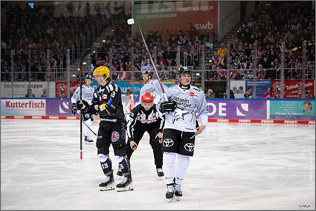 PENNY DEL 1 - Playoff Viertelfinale; Fischtown Pinguins Bremerhaven - Kölner Haie; Bremerhaven, 16.03.2025