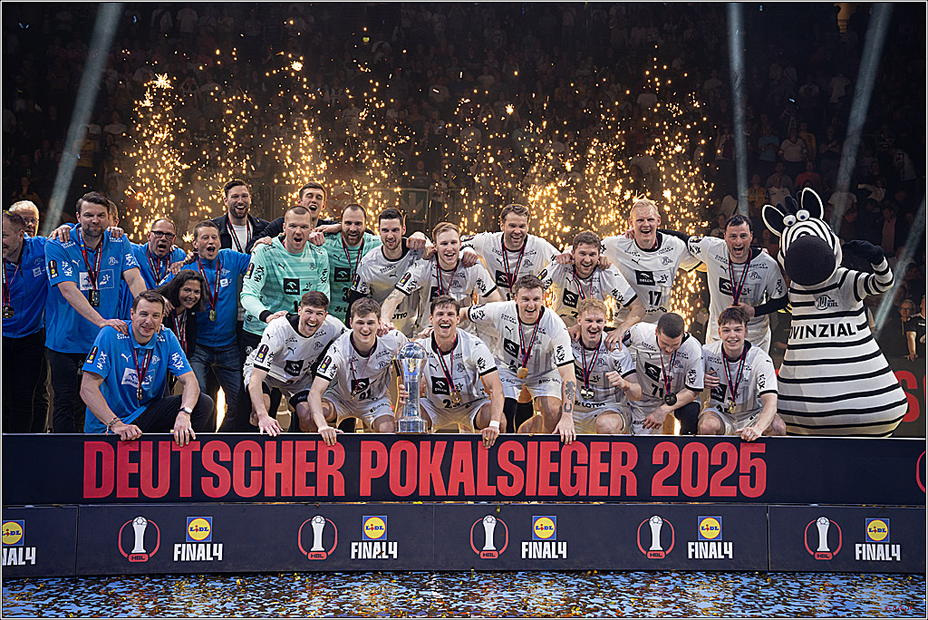 DHB-Pokal Lidl-F4  Finale - THW Kiel - MT Melsungen; Köln, 13.04.2025