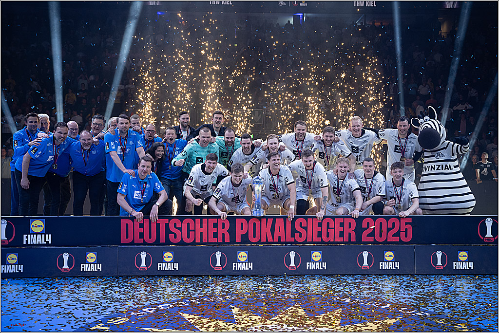 DHB-Pokal Lidl-F4  Finale - THW Kiel - MT Melsungen; Köln, 13.04.2025