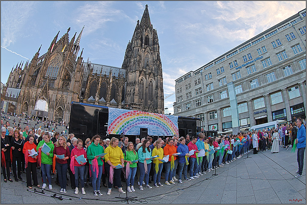 Segnungsgottesdienst (fuer queere Paare) am Koelner Dom - Jugendchor St. Stephan; Koeln, 20.09.2023
