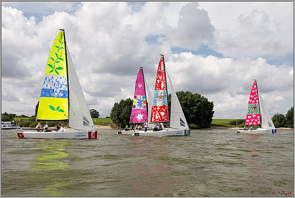 Die Kultur-Regatta Sailing #Art4GlobalGoals - Nachhaltigkeitsziele (Sustainable Develpment Goals / SDGs) der Vereinten Nationen (UN); Monheim - Duesselorfer Yachthafen, 22.08.2021