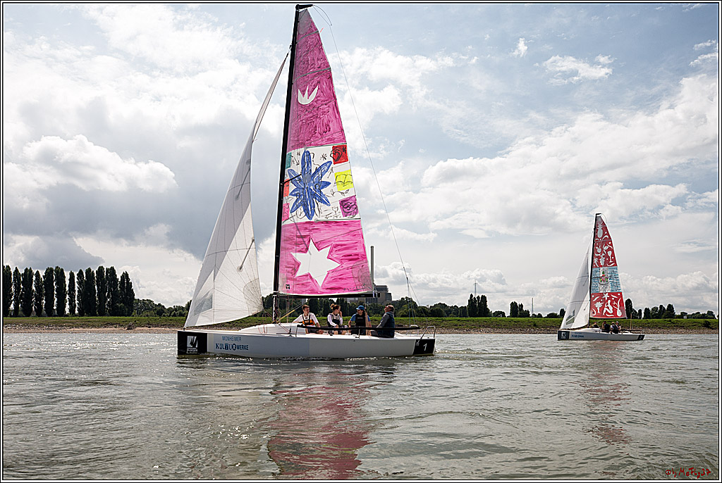 Die Kultur-Regatta Sailing #Art4GlobalGoals - Nachhaltigkeitsziele (Sustainable Develpment Goals / SDGs) der Vereinten Nationen (UN); Monheim - Duesselorfer Yachthafen, 22.08.2021