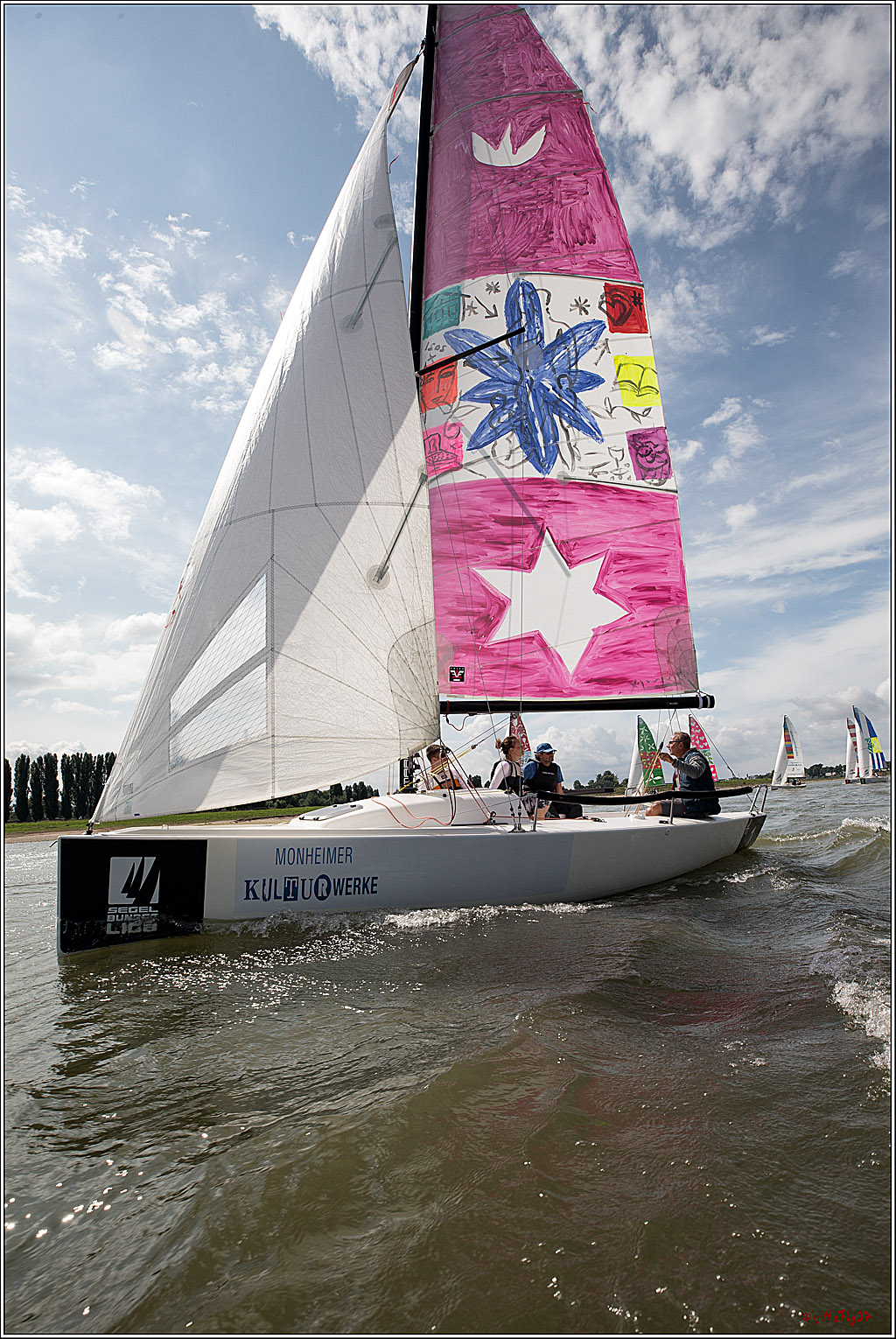 Die Kultur-Regatta Sailing #Art4GlobalGoals - Nachhaltigkeitsziele (Sustainable Develpment Goals / SDGs) der Vereinten Nationen (UN); Monheim - Duesselorfer Yachthafen, 22.08.2021