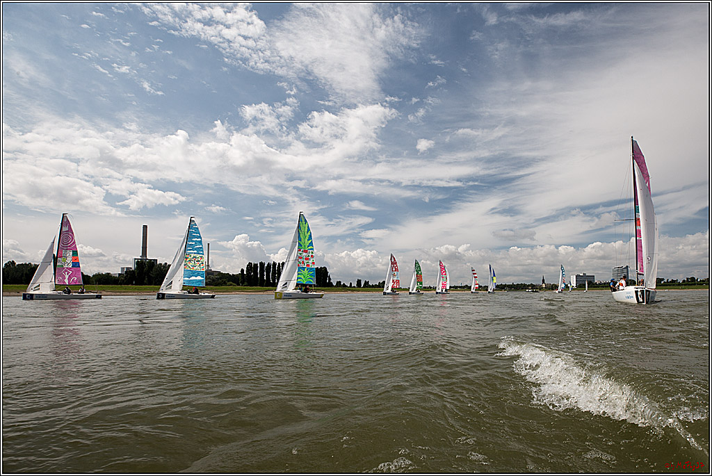 Die Kultur-Regatta Sailing #Art4GlobalGoals - Nachhaltigkeitsziele (Sustainable Develpment Goals / SDGs) der Vereinten Nationen (UN); Monheim - Duesselorfer Yachthafen, 22.08.2021