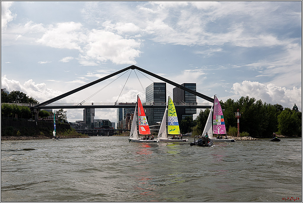 Die Kultur-Regatta Sailing #Art4GlobalGoals - Nachhaltigkeitsziele (Sustainable Develpment Goals / SDGs) der Vereinten Nationen (UN); Monheim - Duesselorfer Yachthafen, 22.08.2021