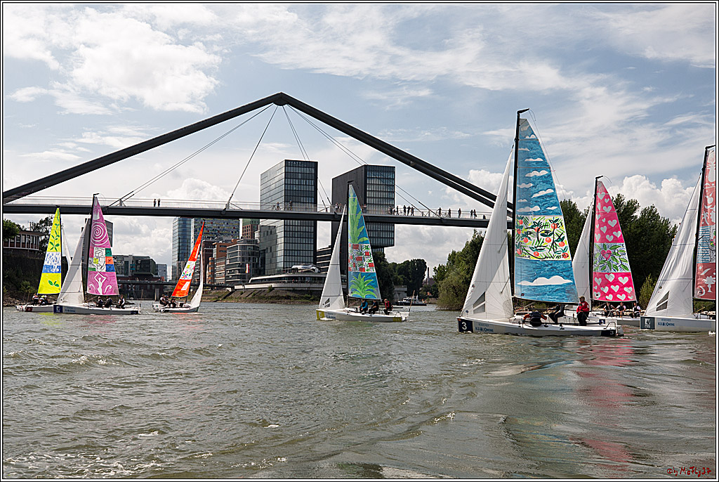 Die Kultur-Regatta Sailing #Art4GlobalGoals - Nachhaltigkeitsziele (Sustainable Develpment Goals / SDGs) der Vereinten Nationen (UN); Monheim - Duesselorfer Yachthafen, 22.08.2021