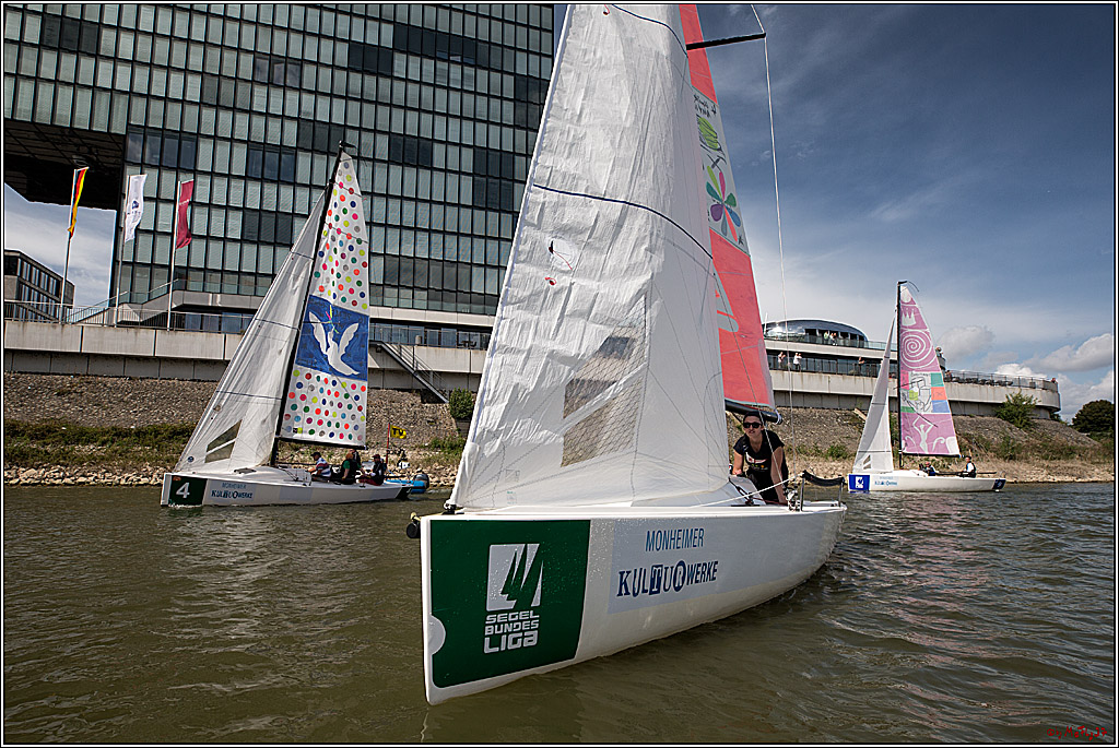 Die Kultur-Regatta Sailing #Art4GlobalGoals - Nachhaltigkeitsziele (Sustainable Develpment Goals / SDGs) der Vereinten Nationen (UN); Monheim - Duesselorfer Yachthafen, 22.08.2021