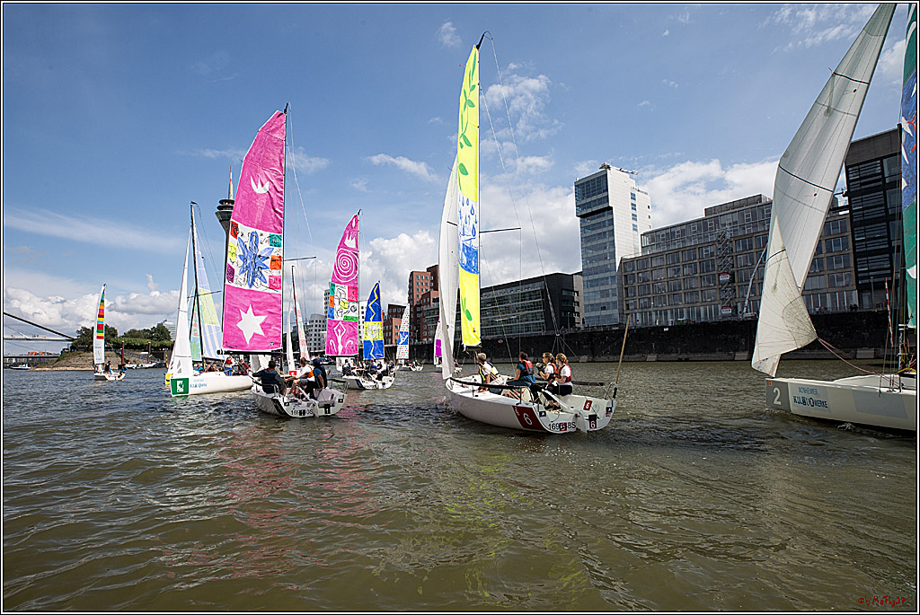 Die Kultur-Regatta Sailing #Art4GlobalGoals - Nachhaltigkeitsziele (Sustainable Develpment Goals / SDGs) der Vereinten Nationen (UN); Monheim - Duesselorfer Yachthafen, 22.08.2021