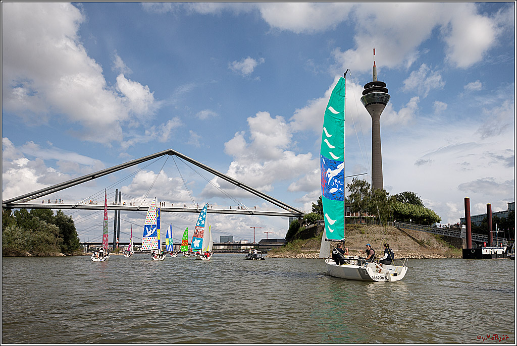 Die Kultur-Regatta Sailing #Art4GlobalGoals - Nachhaltigkeitsziele (Sustainable Develpment Goals / SDGs) der Vereinten Nationen (UN); Monheim - Duesselorfer Yachthafen, 22.08.2021