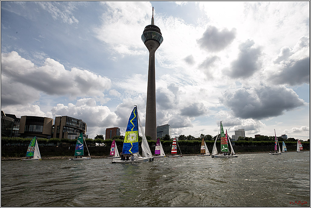 Die Kultur-Regatta Sailing #Art4GlobalGoals - Nachhaltigkeitsziele (Sustainable Develpment Goals / SDGs) der Vereinten Nationen (UN); Monheim - Duesselorfer Yachthafen, 22.08.2021