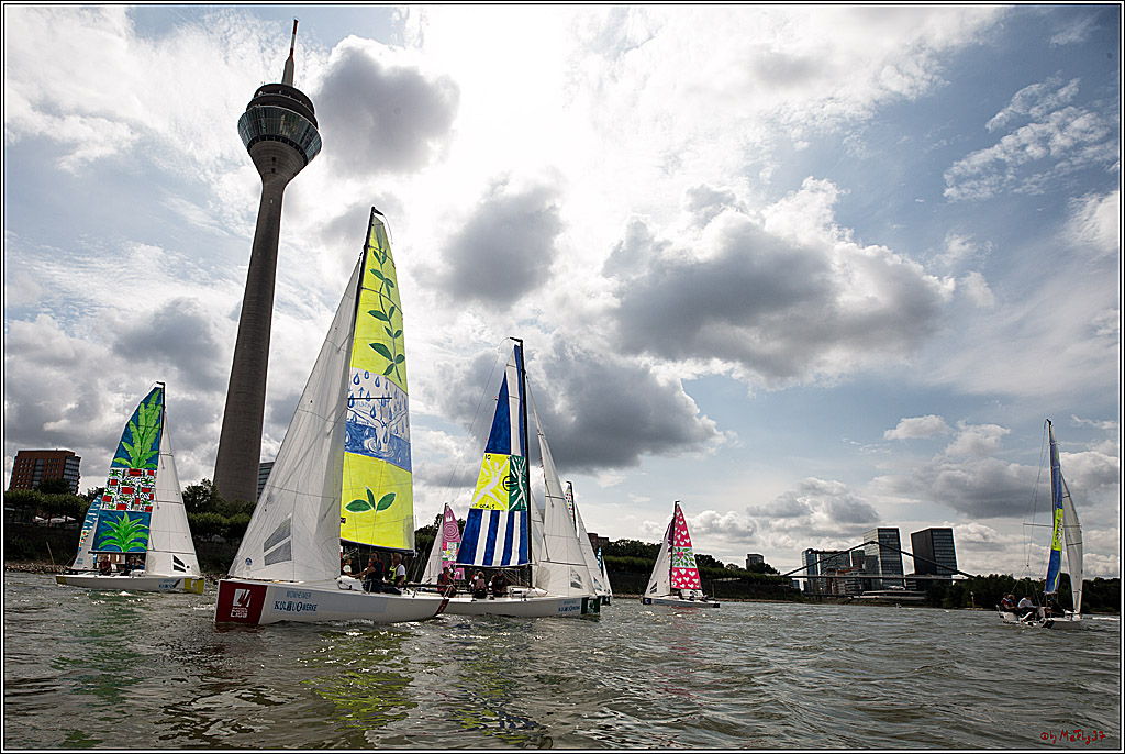 Die Kultur-Regatta Sailing #Art4GlobalGoals - Nachhaltigkeitsziele (Sustainable Develpment Goals / SDGs) der Vereinten Nationen (UN); Monheim - Duesselorfer Yachthafen, 22.08.2021