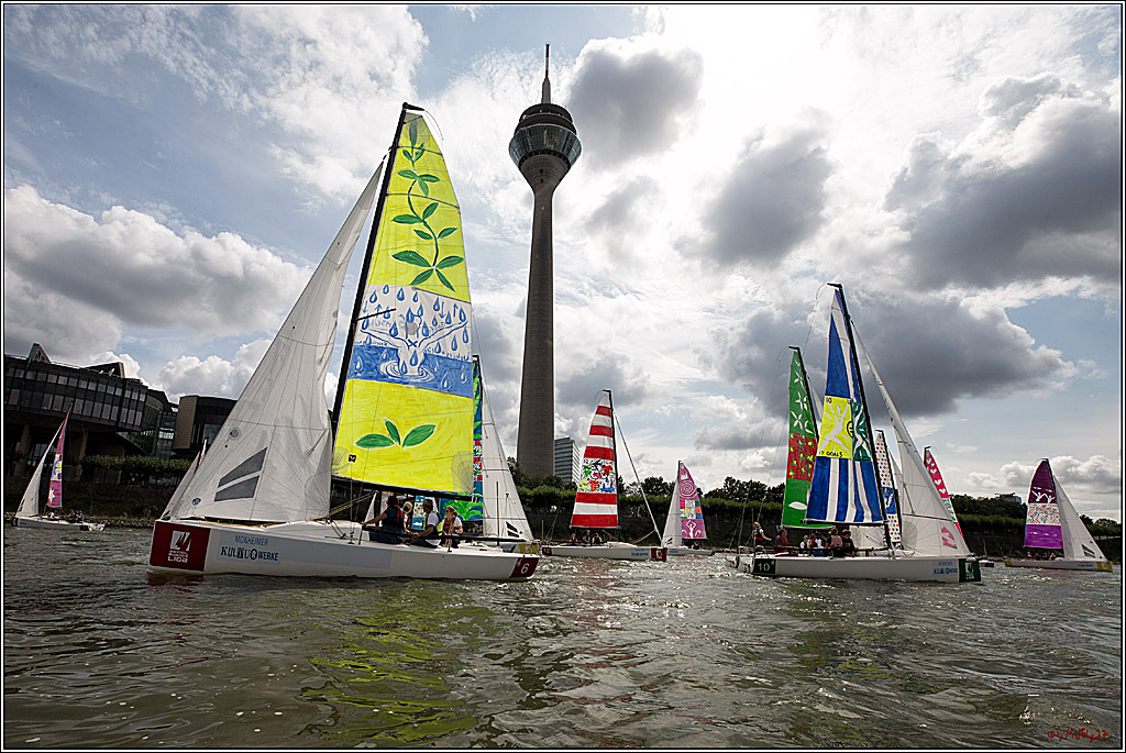 Die Kultur-Regatta Sailing #Art4GlobalGoals - Nachhaltigkeitsziele (Sustainable Develpment Goals / SDGs) der Vereinten Nationen (UN); Monheim - Duesselorfer Yachthafen, 22.08.2021
