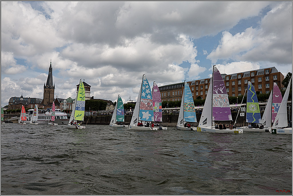 Die Kultur-Regatta Sailing #Art4GlobalGoals - Nachhaltigkeitsziele (Sustainable Develpment Goals / SDGs) der Vereinten Nationen (UN); Monheim - Duesselorfer Yachthafen, 22.08.2021