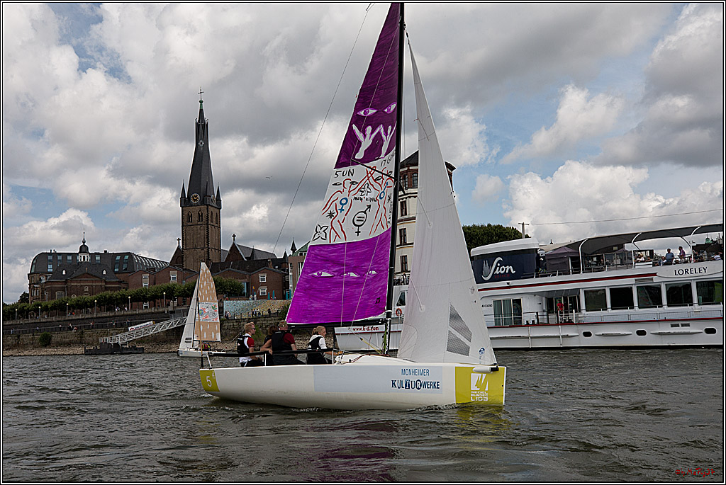 Die Kultur-Regatta Sailing #Art4GlobalGoals - Nachhaltigkeitsziele (Sustainable Develpment Goals / SDGs) der Vereinten Nationen (UN); Monheim - Duesselorfer Yachthafen, 22.08.2021