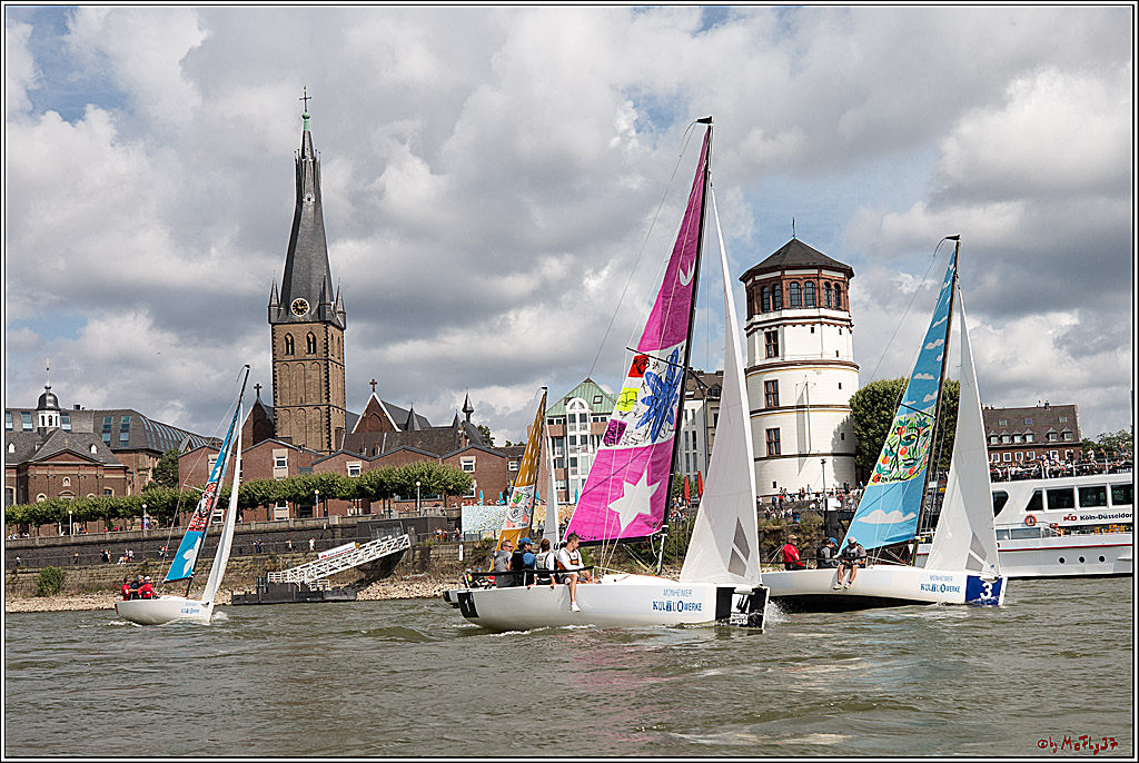 Die Kultur-Regatta Sailing #Art4GlobalGoals - Nachhaltigkeitsziele (Sustainable Develpment Goals / SDGs) der Vereinten Nationen (UN); Monheim - Duesselorfer Yachthafen, 22.08.2021