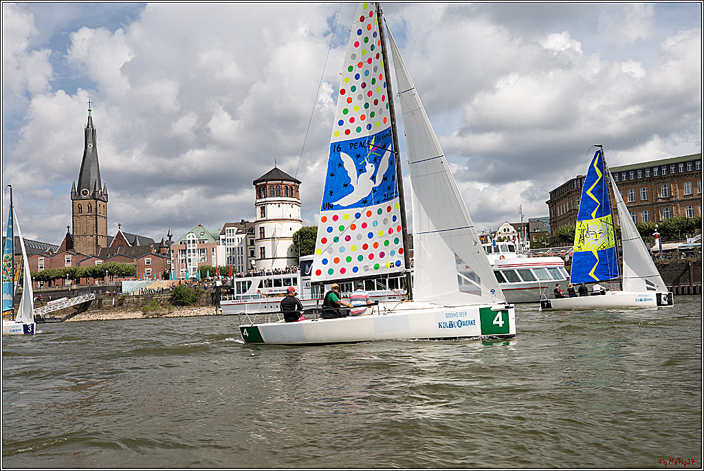 Die Kultur-Regatta Sailing #Art4GlobalGoals - Nachhaltigkeitsziele (Sustainable Develpment Goals / SDGs) der Vereinten Nationen (UN); Monheim - Duesselorfer Yachthafen, 22.08.2021