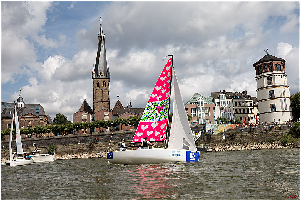 Die Kultur-Regatta Sailing #Art4GlobalGoals - Nachhaltigkeitsziele (Sustainable Develpment Goals / SDGs) der Vereinten Nationen (UN); Monheim - Duesselorfer Yachthafen, 22.08.2021