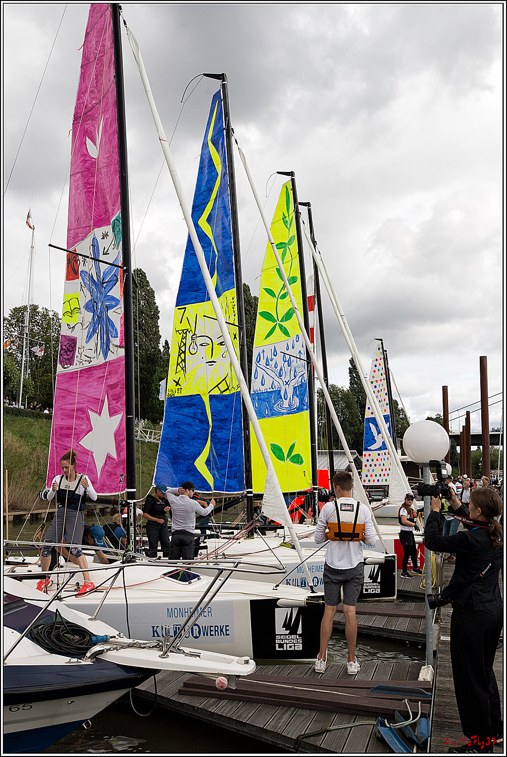 Die Kultur-Regatta Sailing #Art4GlobalGoals - Nachhaltigkeitsziele (Sustainable Develpment Goals / SDGs) der Vereinten Nationen (UN); Monheim - Duesselorfer Yachthafen, 22.08.2021