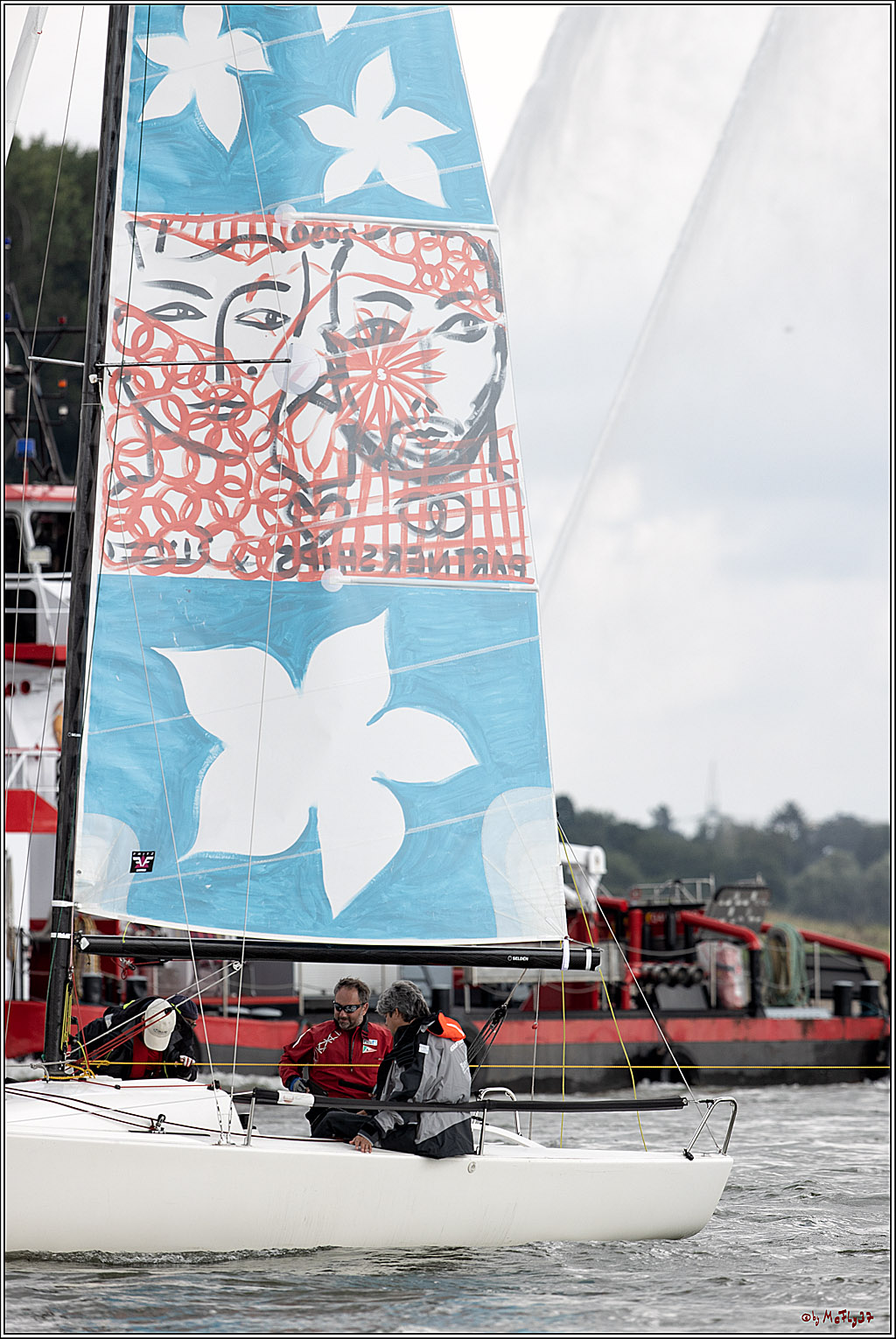 Die Kultur-Regatta Sailing #Art4GlobalGoals - Nachhaltigkeitsziele (Sustainable Develpment Goals / SDGs) der Vereinten Nationen (UN); Monheim - Duesselorfer Yachthafen, 22.08.2021
