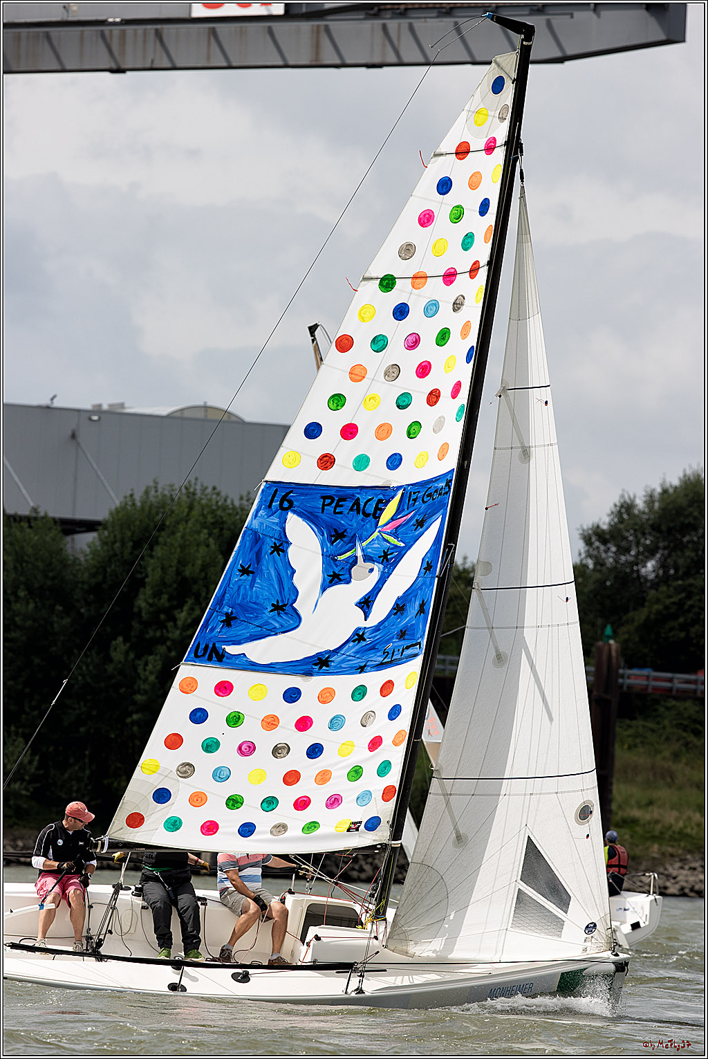 Die Kultur-Regatta Sailing #Art4GlobalGoals - Nachhaltigkeitsziele (Sustainable Develpment Goals / SDGs) der Vereinten Nationen (UN); Monheim - Duesselorfer Yachthafen, 22.08.2021