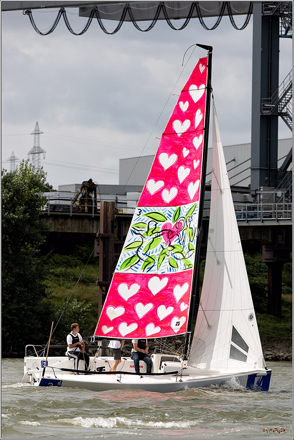 Die Kultur-Regatta Sailing #Art4GlobalGoals - Nachhaltigkeitsziele (Sustainable Develpment Goals / SDGs) der Vereinten Nationen (UN); Monheim - Duesselorfer Yachthafen, 22.08.2021