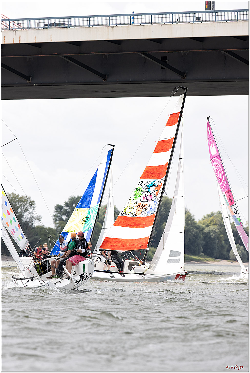 Die Kultur-Regatta Sailing #Art4GlobalGoals - Nachhaltigkeitsziele (Sustainable Develpment Goals / SDGs) der Vereinten Nationen (UN); Monheim - Duesselorfer Yachthafen, 22.08.2021