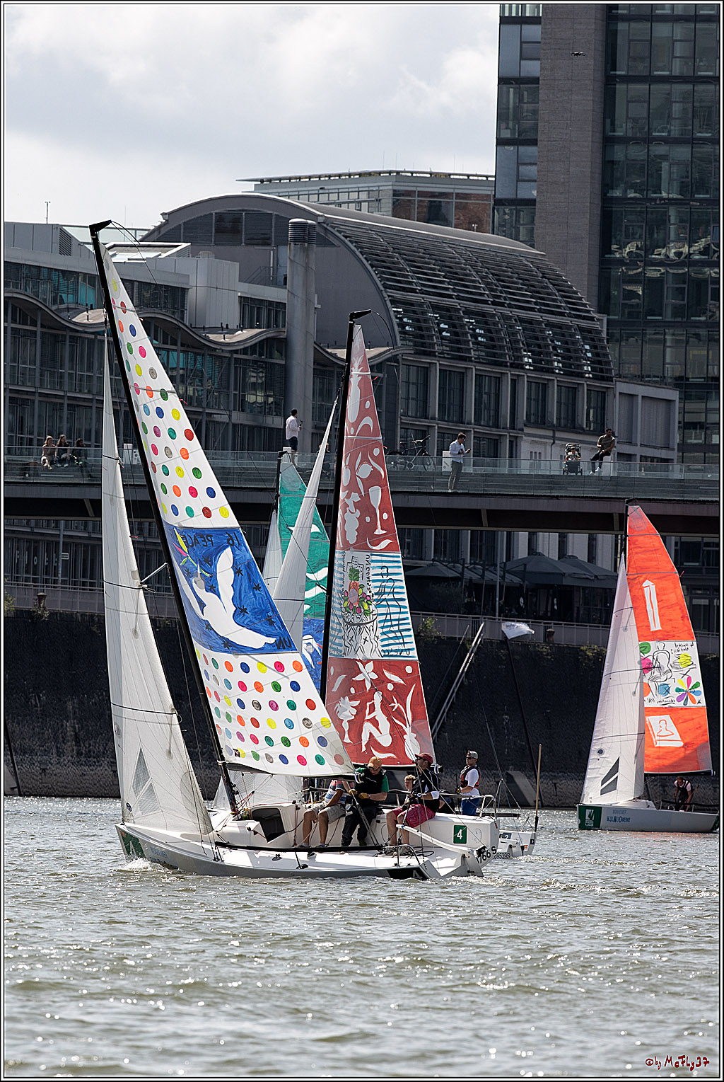 Die Kultur-Regatta Sailing #Art4GlobalGoals - Nachhaltigkeitsziele (Sustainable Develpment Goals / SDGs) der Vereinten Nationen (UN); Monheim - Duesselorfer Yachthafen, 22.08.2021