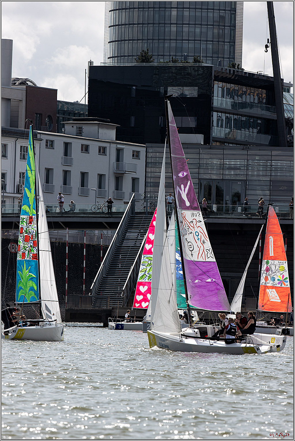 Die Kultur-Regatta Sailing #Art4GlobalGoals - Nachhaltigkeitsziele (Sustainable Develpment Goals / SDGs) der Vereinten Nationen (UN); Monheim - Duesselorfer Yachthafen, 22.08.2021