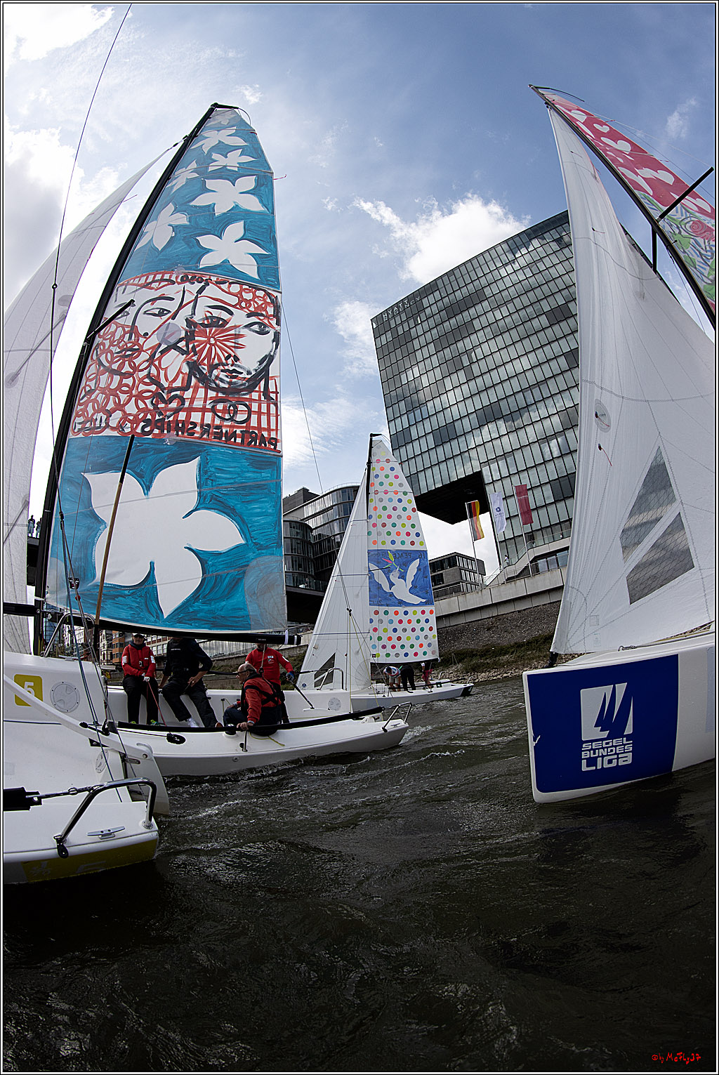 Die Kultur-Regatta Sailing #Art4GlobalGoals - Nachhaltigkeitsziele (Sustainable Develpment Goals / SDGs) der Vereinten Nationen (UN); Monheim - Duesselorfer Yachthafen, 22.08.2021