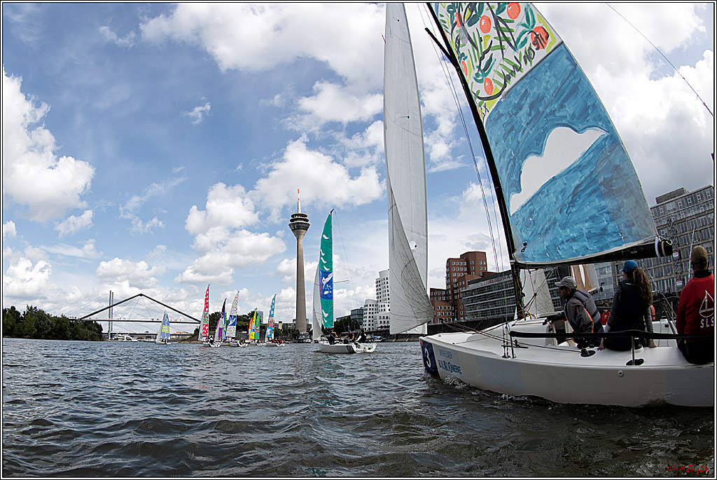 Die Kultur-Regatta Sailing #Art4GlobalGoals - Nachhaltigkeitsziele (Sustainable Develpment Goals / SDGs) der Vereinten Nationen (UN); Monheim - Duesselorfer Yachthafen, 22.08.2021