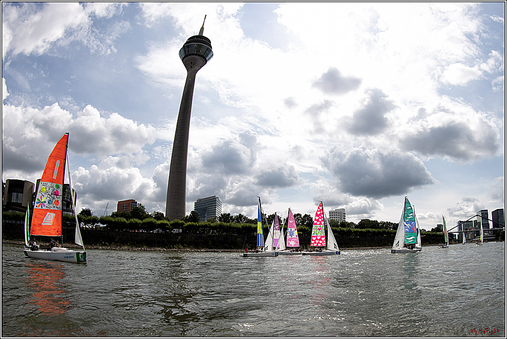 Die Kultur-Regatta Sailing #Art4GlobalGoals - Nachhaltigkeitsziele (Sustainable Develpment Goals / SDGs) der Vereinten Nationen (UN); Monheim - Duesselorfer Yachthafen, 22.08.2021