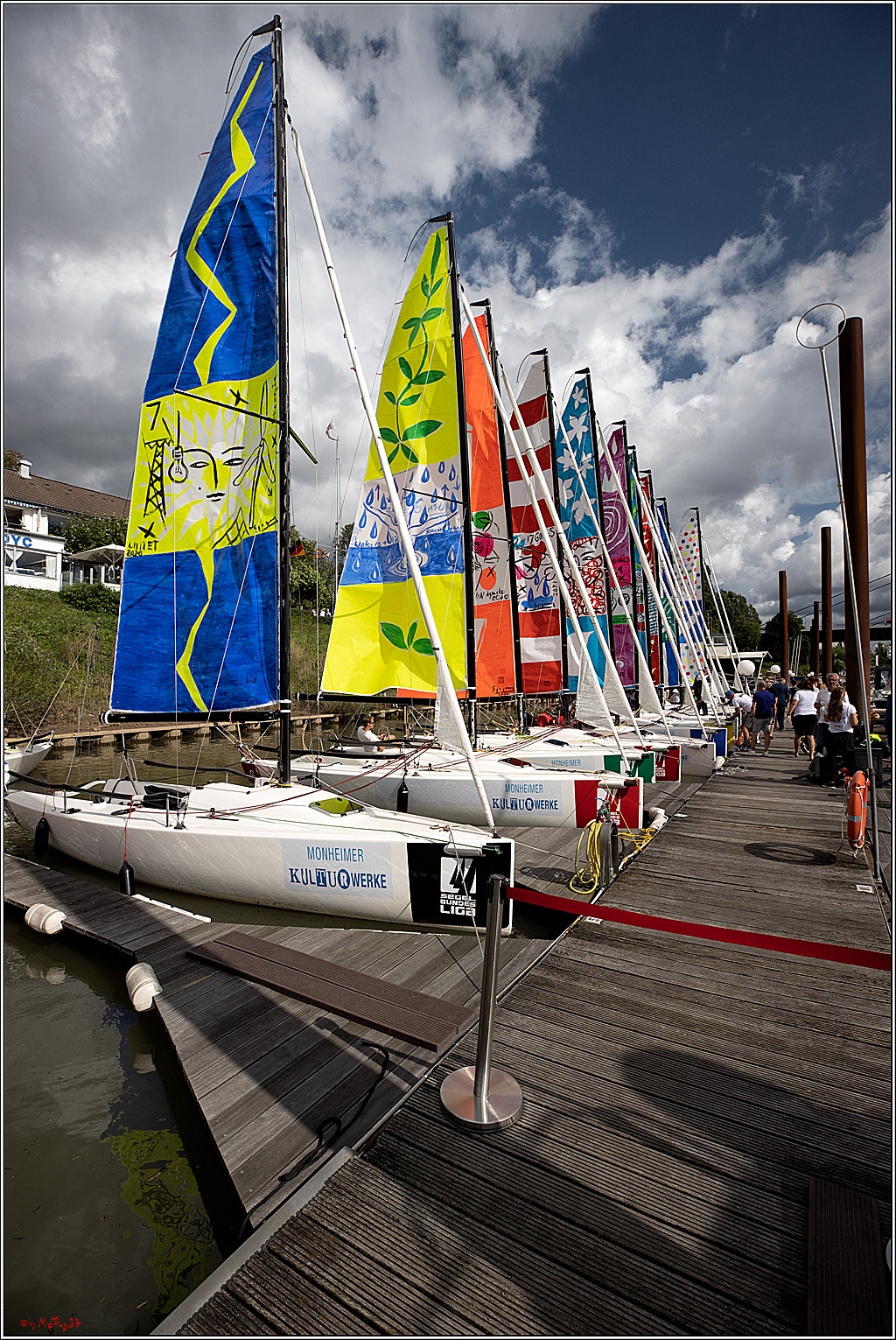 Die Kultur-Regatta Sailing #Art4GlobalGoals - Nachhaltigkeitsziele (Sustainable Develpment Goals / SDGs) der Vereinten Nationen (UN); Monheim - Duesselorfer Yachthafen, 22.08.2021