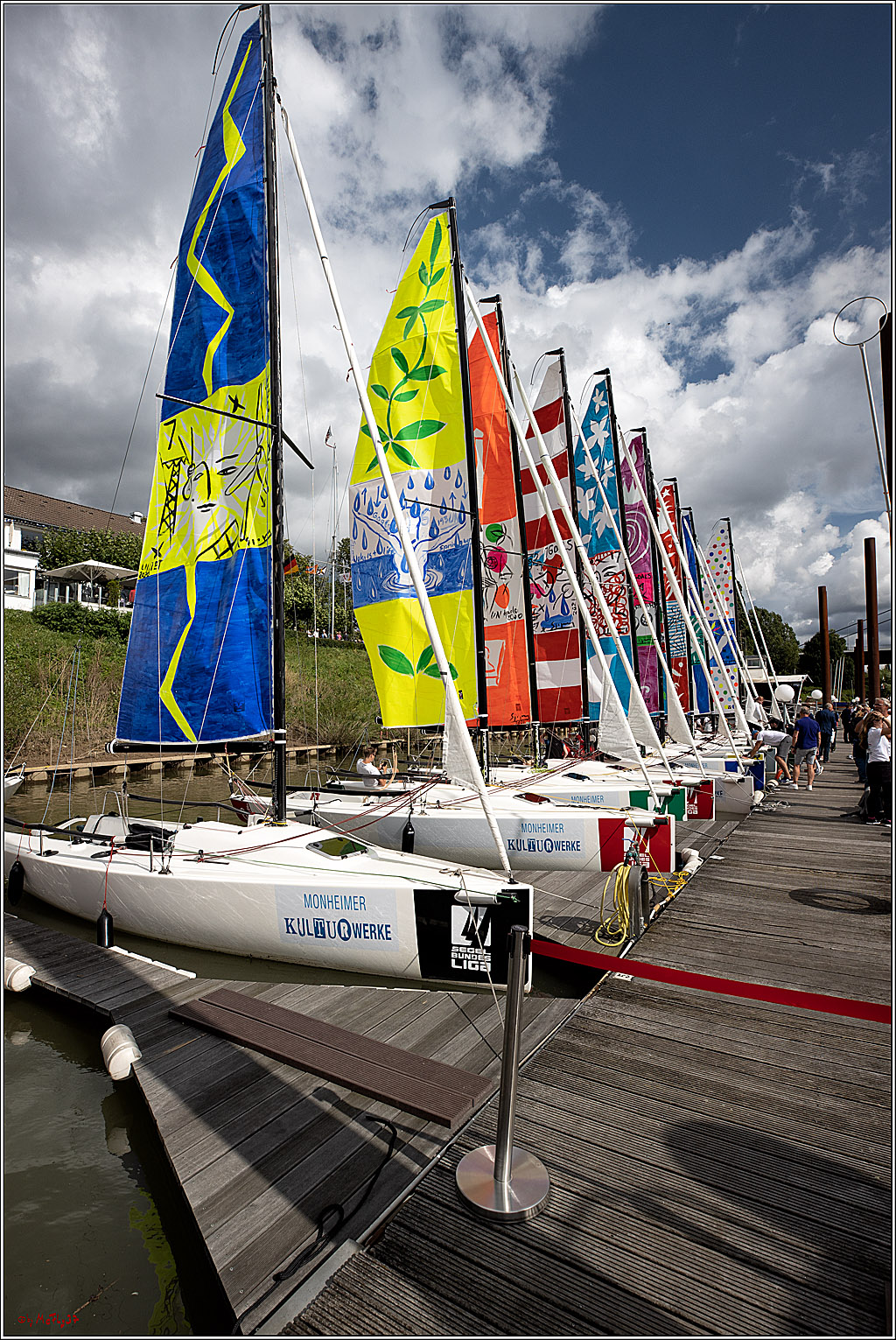 Die Kultur-Regatta Sailing #Art4GlobalGoals - Nachhaltigkeitsziele (Sustainable Develpment Goals / SDGs) der Vereinten Nationen (UN); Monheim - Duesselorfer Yachthafen, 22.08.2021