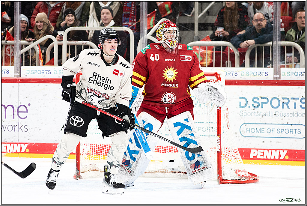 PENNY DEL; Duesseldorfer EG- Koelner Haie; Duesseldorf, 03.12.2023