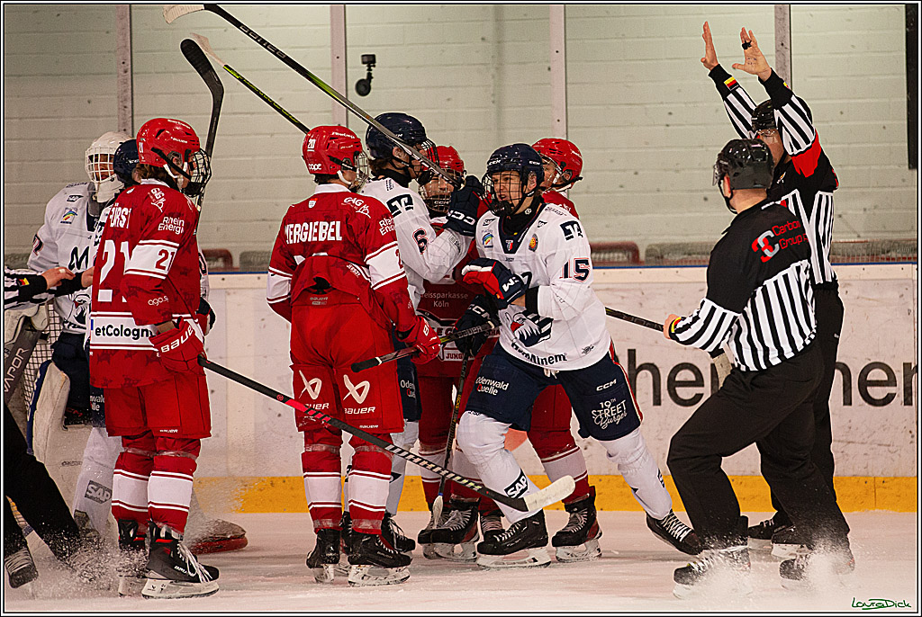 4. Finale Spiel U17 Koelner Junghaie- Jungadler Mannheim; Koeln, 21.04.2024