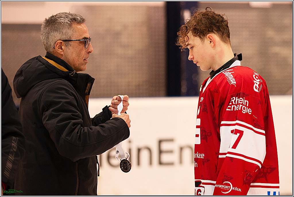 4. Finale Spiel U17 Koelner Junghaie- Jungadler Mannheim; Koeln, 21.04.2024