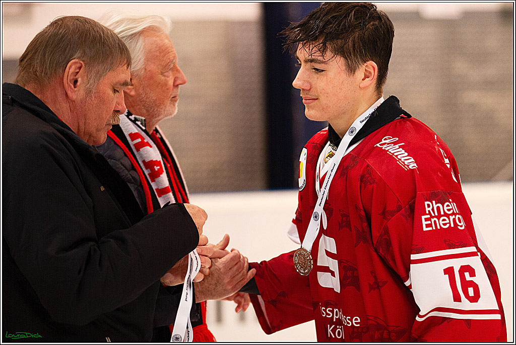 4. Finale Spiel U17 Koelner Junghaie- Jungadler Mannheim; Koeln, 21.04.2024