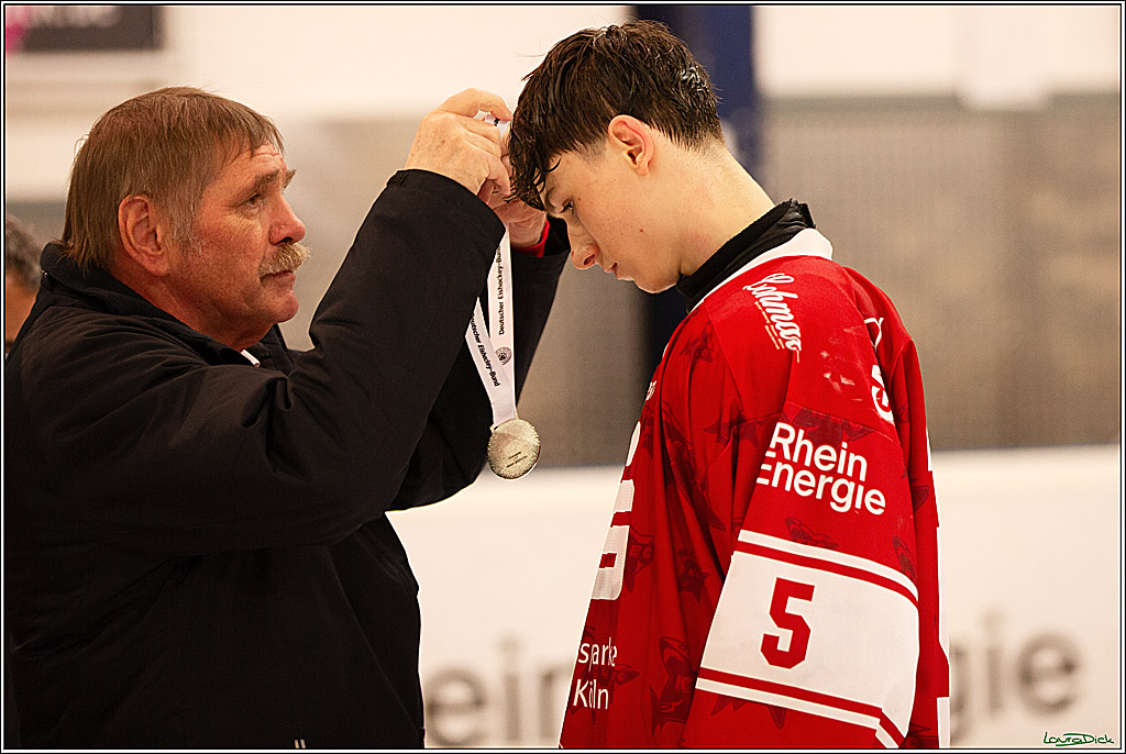 4. Finale Spiel U17 Koelner Junghaie- Jungadler Mannheim; Koeln, 21.04.2024